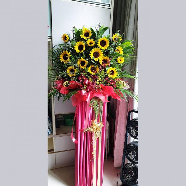Sunflowers With Orchids